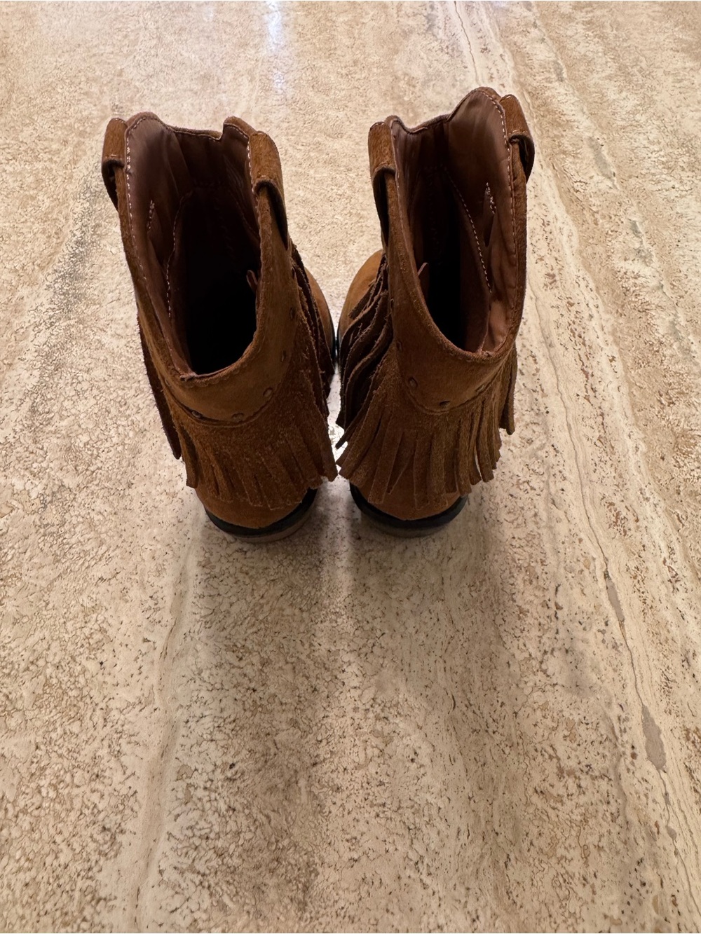Fringe Suede Western Boots — - Picture 3 of 6